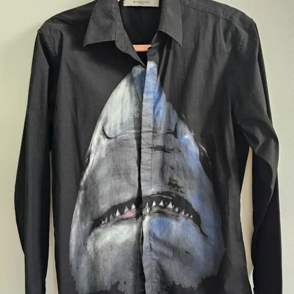 Givenchy Contemporary-fit Shark-print Shirt (Original $835)